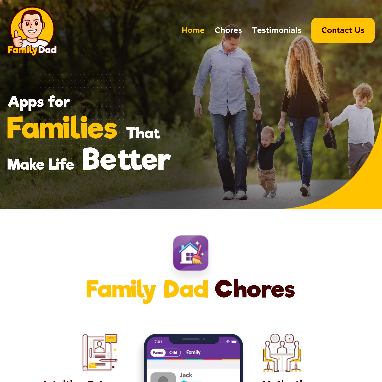 Family Dad website portfolio example